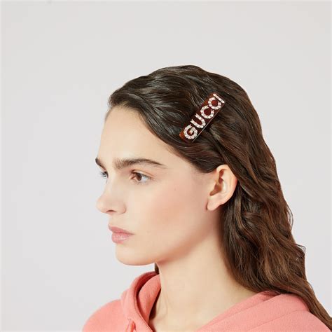 gucci barret|gucci crystal hair barrette.